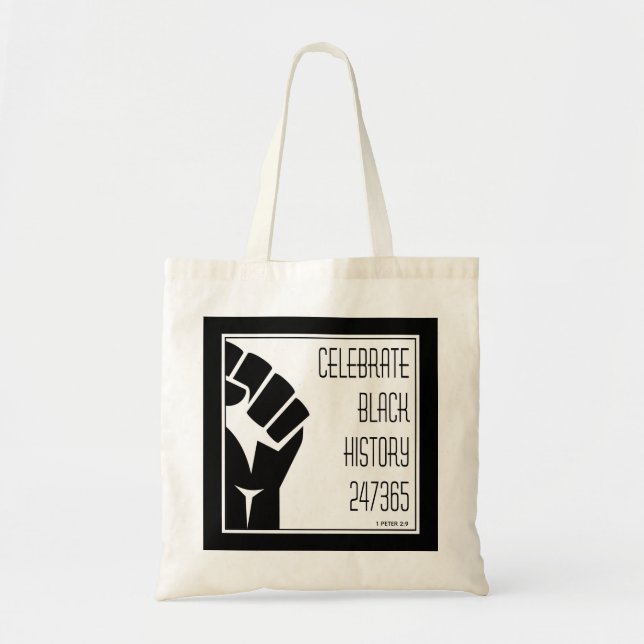Bolsa Tote FIGURA DE Energia DO CELEBRATE BLACK HISTORY 24736 (Frente)