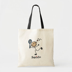 Bolsa Tote Figura do badminton Stick