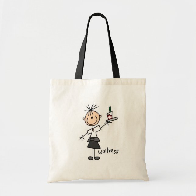 Bolsa Tote Figura do garçonete (Frente)