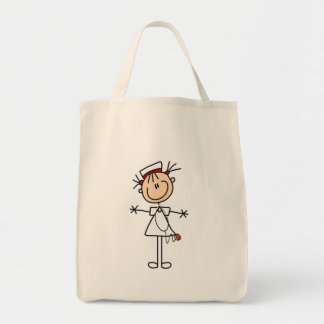 Bolsa Tote Figura fêmea branca presentes da vara da enfermeir
