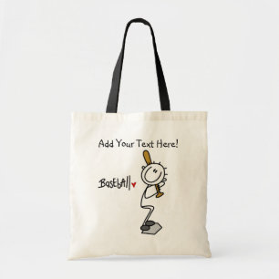 Bolsa Tote Figura simples sacola da vara do basebol