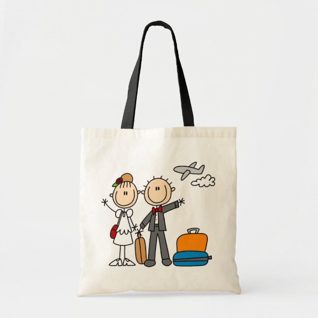 Bolsa Tote Figura t-shirt e presentes da vara da lua de mel (Frente)