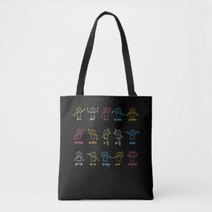 Bolsa Tote Figuras do Gráfico de Dança de Álgebra Professor d