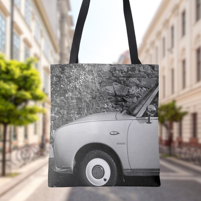 Bolsa Tote Figuras Foto do Carro Retro Figaro (You can add your own car photos to this tote bag.)