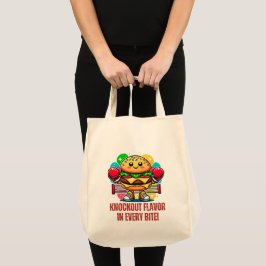 Bolsa Tote Figurino de Smash Burger com luvas de boxe engraça