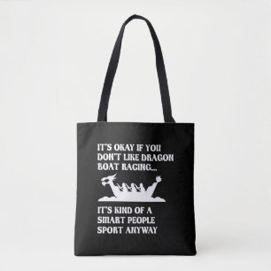 Bolsa Tote Fila de Barco Engraçado de Dragão