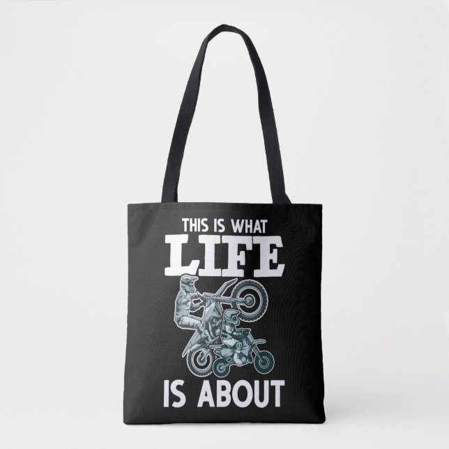 Bolsa Tote Filho Dirt Bike da Família Motocross (Frente)