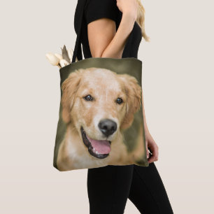 Bolsa Tote Filhote de cachorro bonito do golden retriever