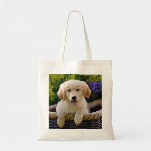 Bolsa Tote Filhote de cachorro de encantamento do cão de (Frente)