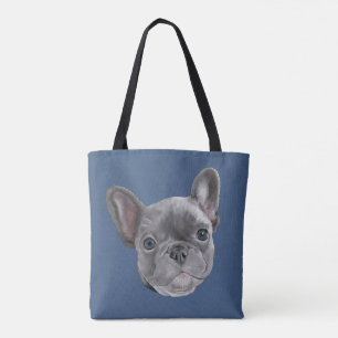 Bolsa Tote Filhote de cachorro do buldogue francês