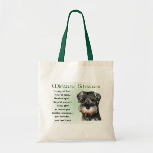 Bolsa Tote Filhote de cachorro do Schnauzer diminuto