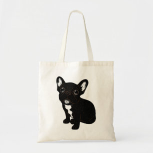Bolsa Tote Filhote de cachorro rajado bonito de Frenchie