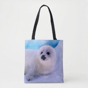 Bolsa Tote Filhote de foca com pequenas manchas escuras cober