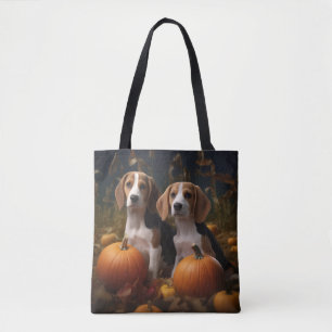 Bolsa Tote Filhote de Foxhound Inglês Americano Delícia de Ou