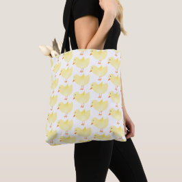 Bolsa Tote Filhote de Galinha Amarela Páscoa Primavera Fofa
