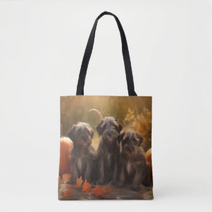 Bolsa Tote Filhote de Griffon Cabeludo de Ponteiro Outono