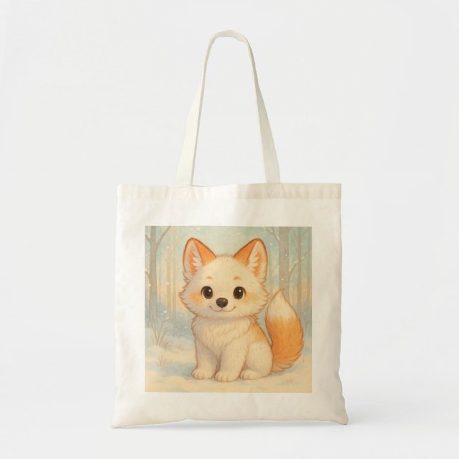 Bolsa Tote Filhote de Raposa Snowlight (Frente)