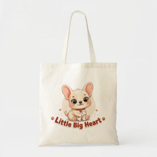 Bolsa Tote Filhote Fofo Coração Pequeno Grande