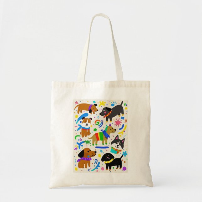 Bolsa Tote Filhotes de animação (Frente)