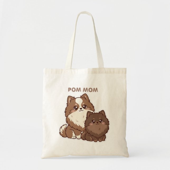 Bolsa Tote Filhotes de Spitz Alemão  (Frente)