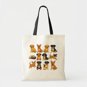 Bolsa Tote Filhotes em Diferentes Poses