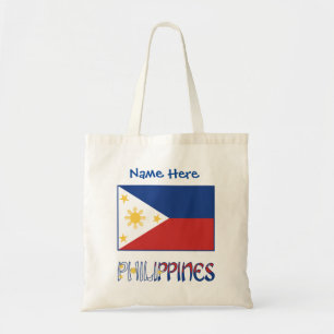 Bolsa Tote Filipinas e Filipino Flag Personalizados