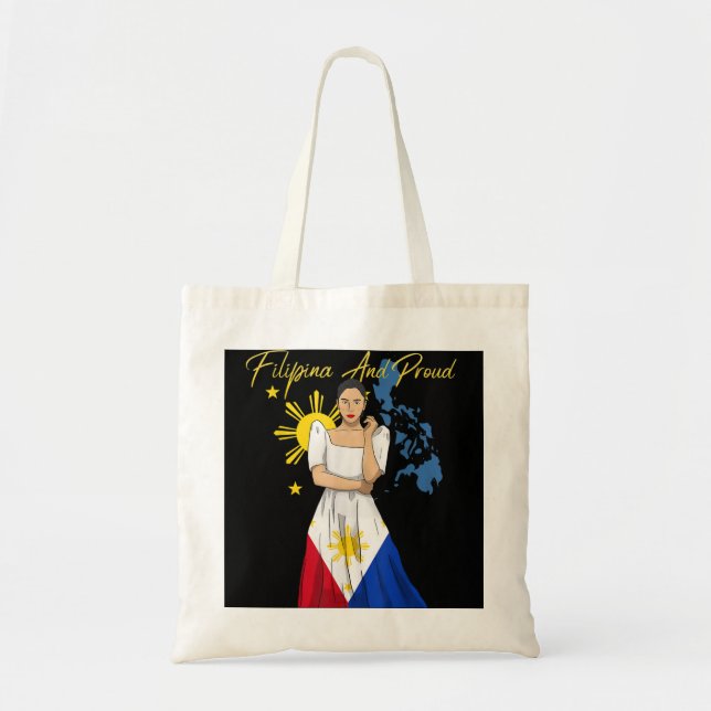Bolsa Tote Filipinas Pinay Filipina Pride Islands Flag Girl (Frente)