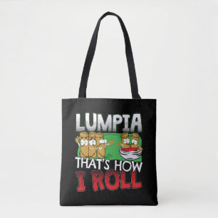 Bolsa Tote Filipino Lumpia Comida Cartoon