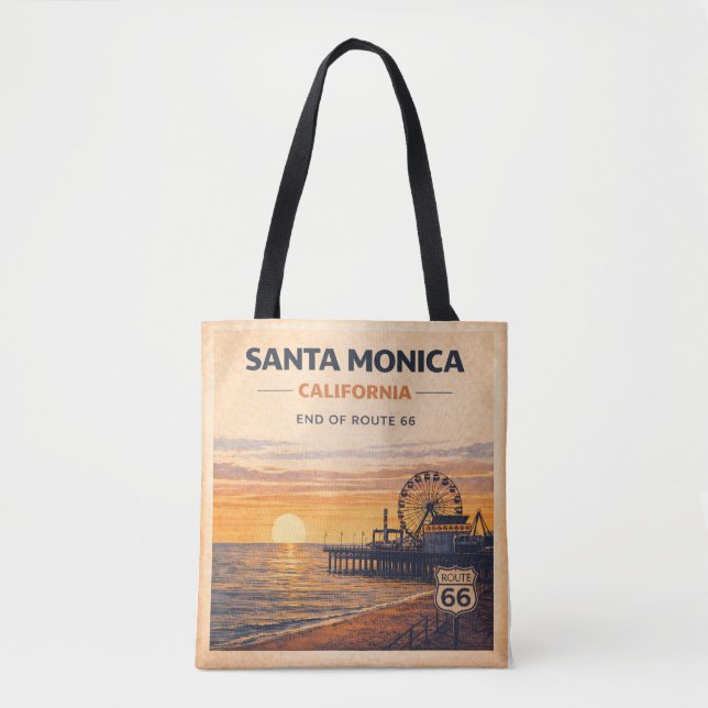 Bolsa Tote Fim da Mãe das Estradas Pôr do Sol (Frente)