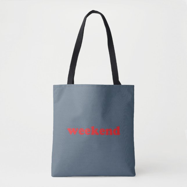 Bolsa Tote "fim de semana" azul vermelho / cinza (Frente)