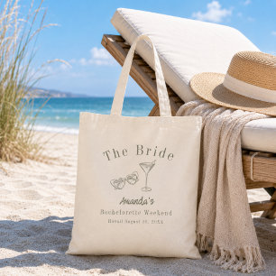 Bolsa Tote Fim de Semana da Noiva Festa Noiva Verde Sage Prai