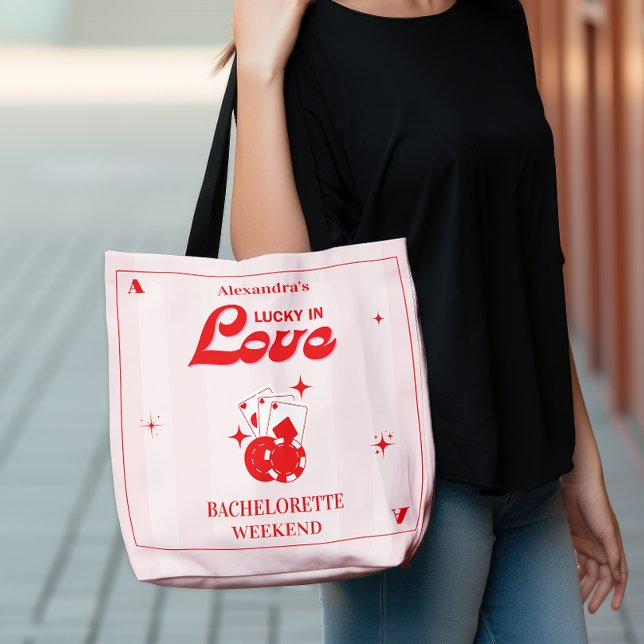 Bolsa Tote Fim de Semana da Solteirona Sortuda no Amor (Criador carregado)