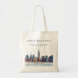 Bolsa Tote Fim de Semana das Garotas com a Silhueta de Nova Y