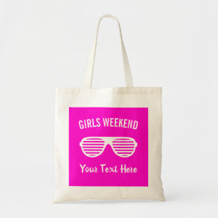 Bolsa Tote Fim de semana das garotas cor-de-rosa, um hábito