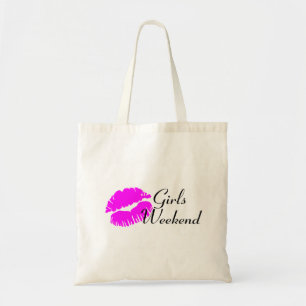 Bolsa Tote Fim de semana das meninas (preto do beijo)
