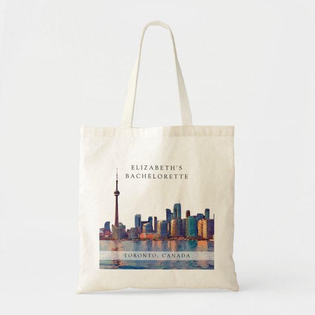 Bolsa Tote Fim de Semana de Despedida de Solteira com Aguarel (Frente)