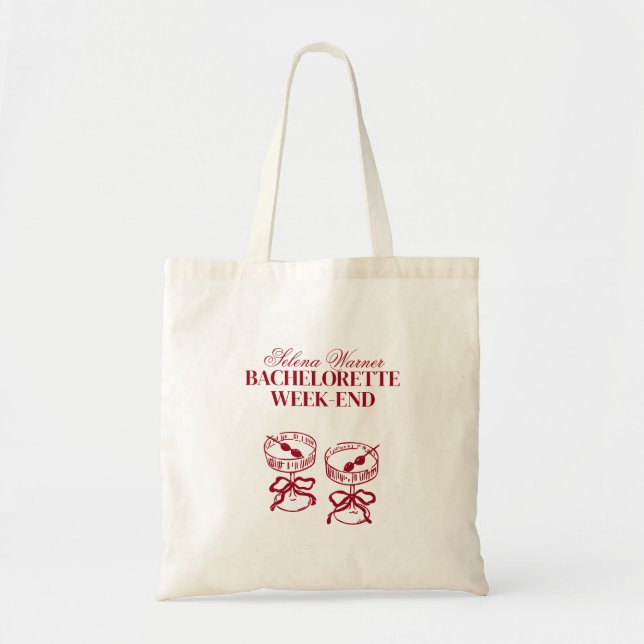 Bolsa Tote Fim de Semana de Solteira com Drinks Modernos (Frente)