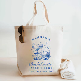 Bolsa Tote Fim de Semana Retro Moderno Rosa e Azul para Despe