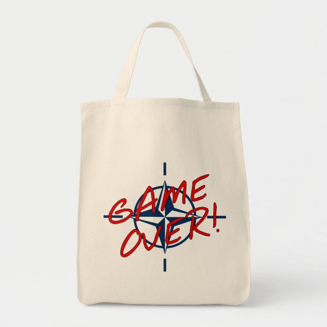 Bolsa Tote Fim do jogo da OTAN - pare a guerra (Frente)