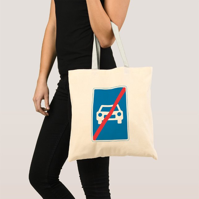 Bolsa Tote Fim do Sinal de Tráfego da Autoestrada (Criador carregado)