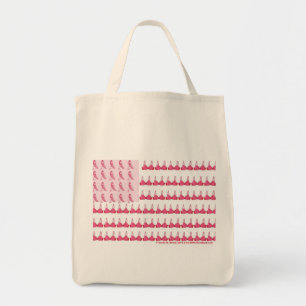 Bolsa Tote Final do Tshirt da bandeira do cancro da mama