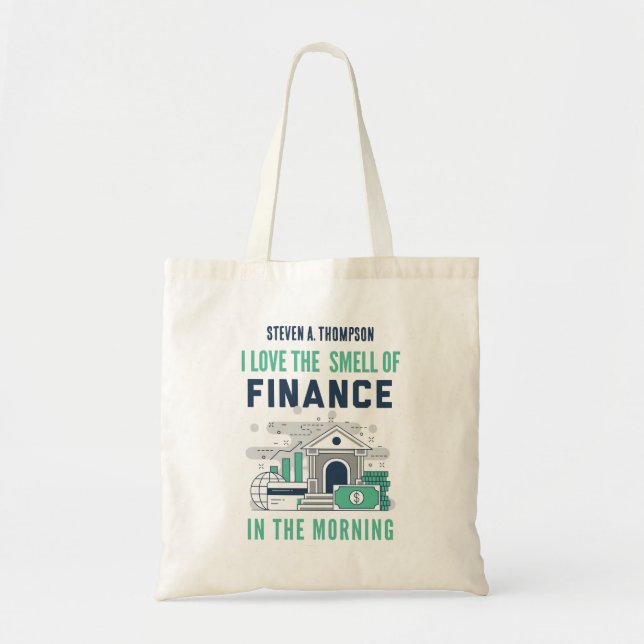 Bolsa Tote Finanças Engraçadas Personalizadas  (Frente)