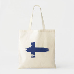 Bolsa Tote Finlândia Flag Brush Art