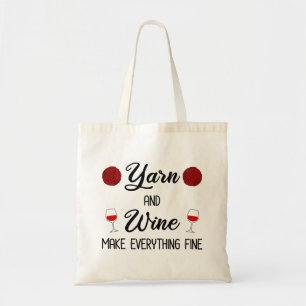 Bolsa Tote Fios e vinhos fazem tudo bem