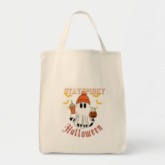 Bolsa Tote Fique Assustador Fantasma Halloween 