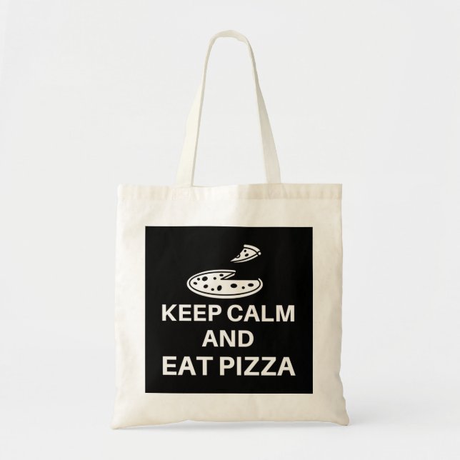 Bolsa Tote Fique Calmo E Coma Pizza (Frente)