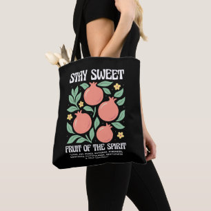 Bolsa Tote Fique Doce Fruta Do Pomegranato De Fruta Espirituo