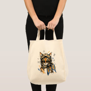 Bolsa Tote Fique Legal Gato com Óculos de Sol & Cachecol Pais