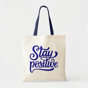 Bolsa Tote Fique Positivo Azul