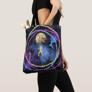 Bolsa Tote Fique selvagem - Dança Galáxia da Lua
